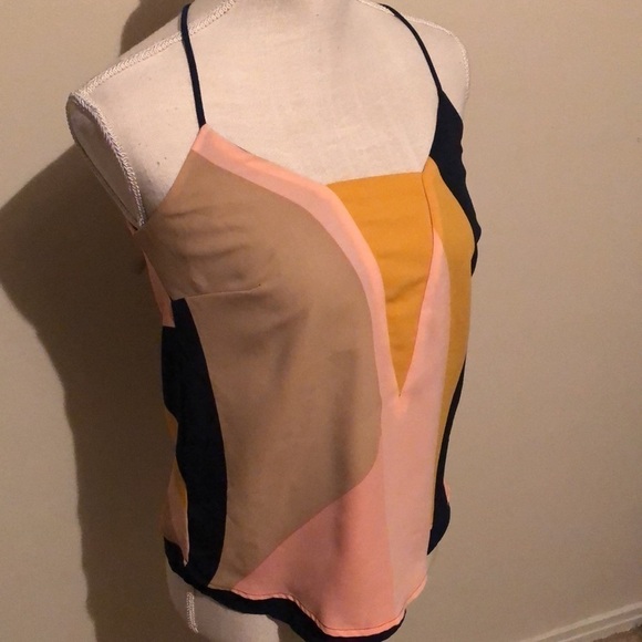 Bar 111 crop top, geometric insets, xs - Picture 2 of 11